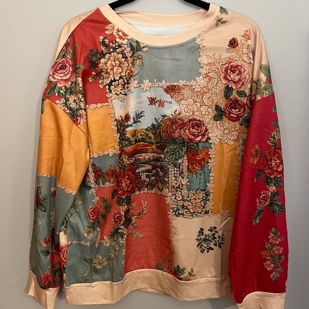 Patchwork Top NWOT From Temu Size XXL